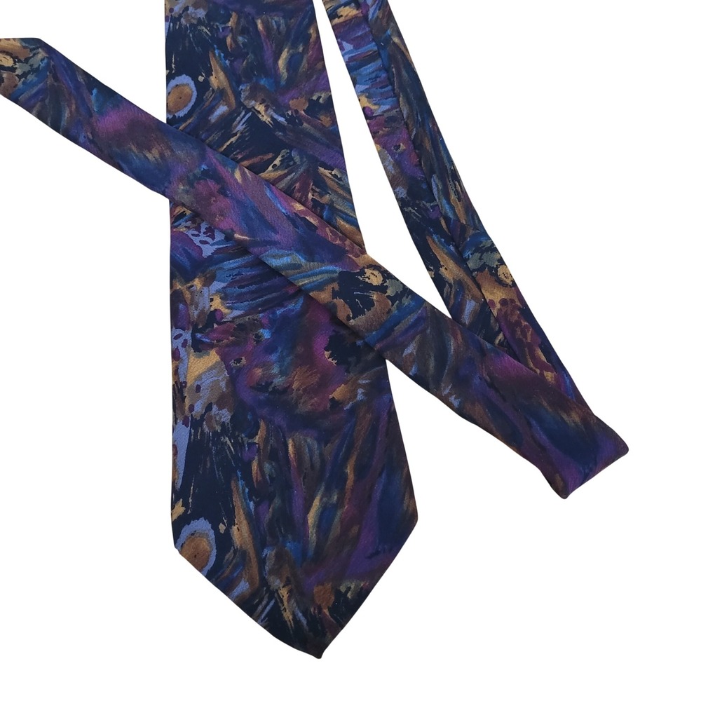 Cellini Collection Men's 100 Percent Silk Hand Finished Abstract‎ Print Necktie
